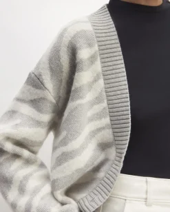 Everlane Sweaters|Cardigans*The Alpaca Tiger Jacquard Cardigan Heathered Grey / Snow