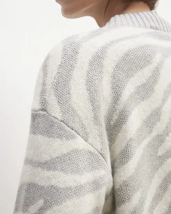 Everlane Sweaters|Cardigans*The Alpaca Tiger Jacquard Cardigan Heathered Grey / Snow