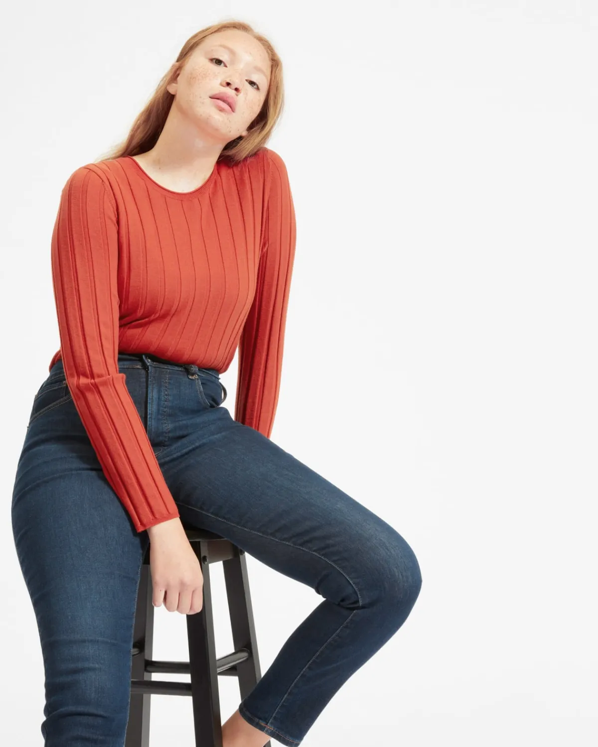 Everlane Jackets & Coats|Jackets*The Authentic Stretch High-Rise Skinny Deep Atlantic