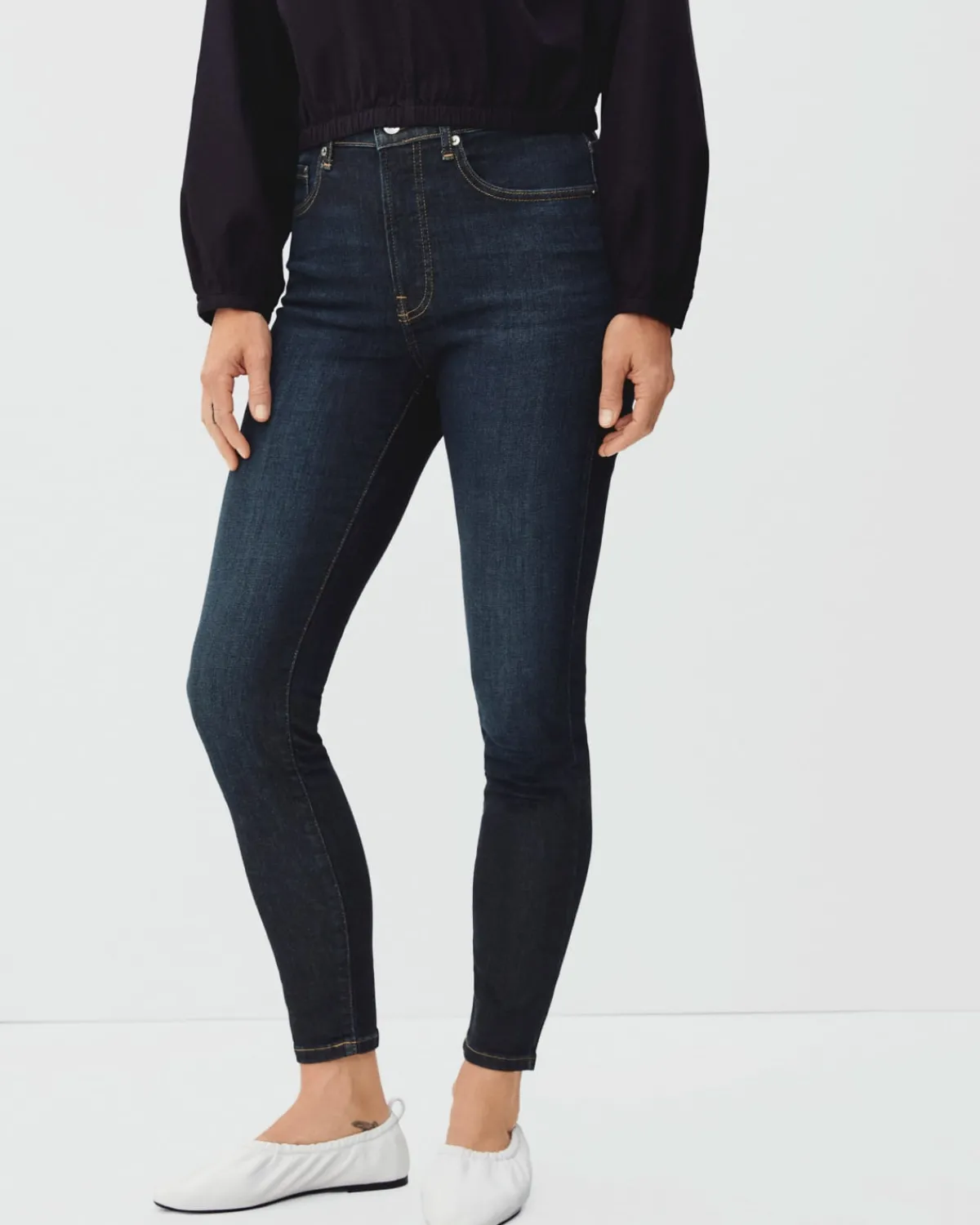 Everlane Jackets & Coats|Jackets*The Authentic Stretch High-Rise Skinny Deep Atlantic