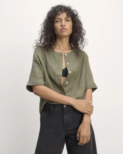 Everlane Tops*The Bib Shirt in Linen