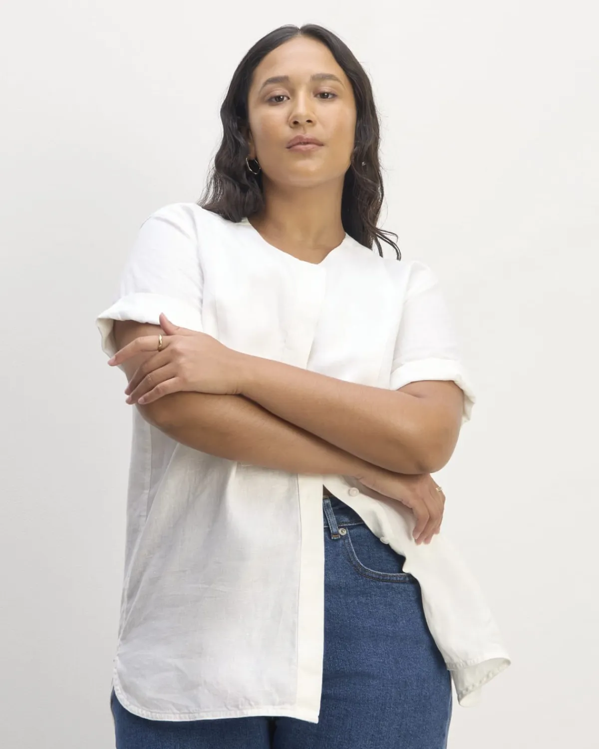 Everlane Tops*The Bib Shirt in Linen
