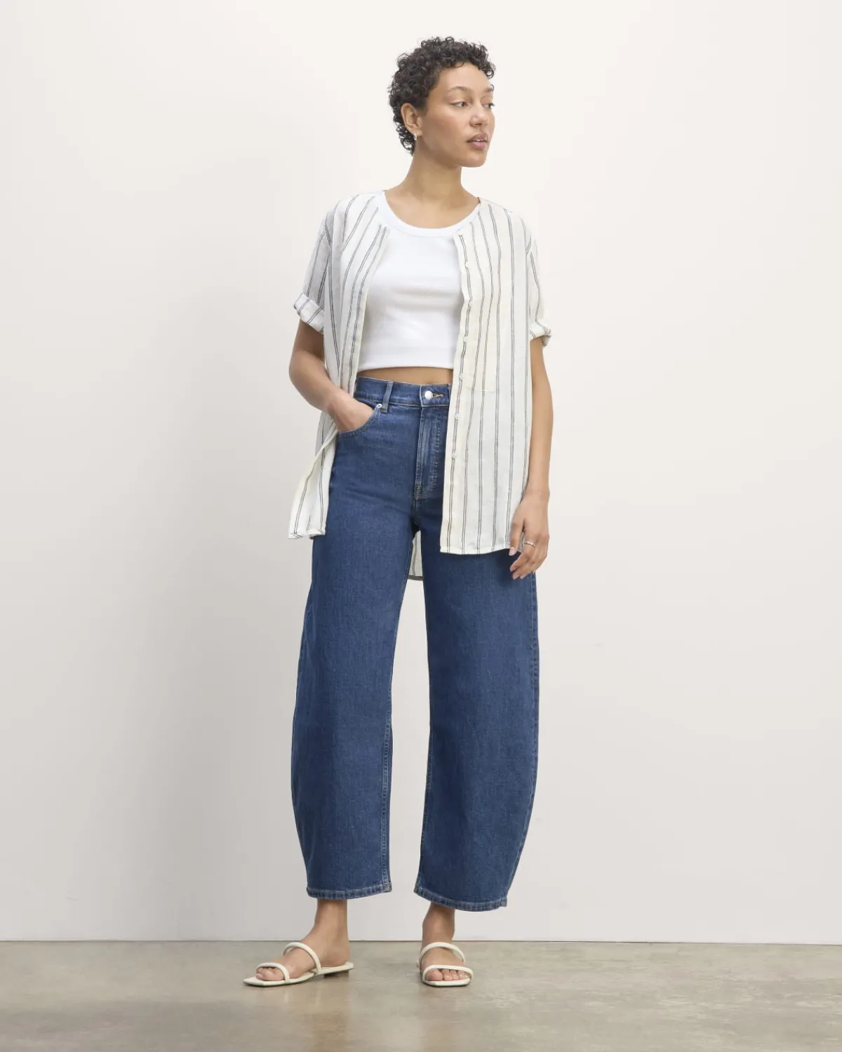 Everlane Tops*The Bib Shirt in Linen