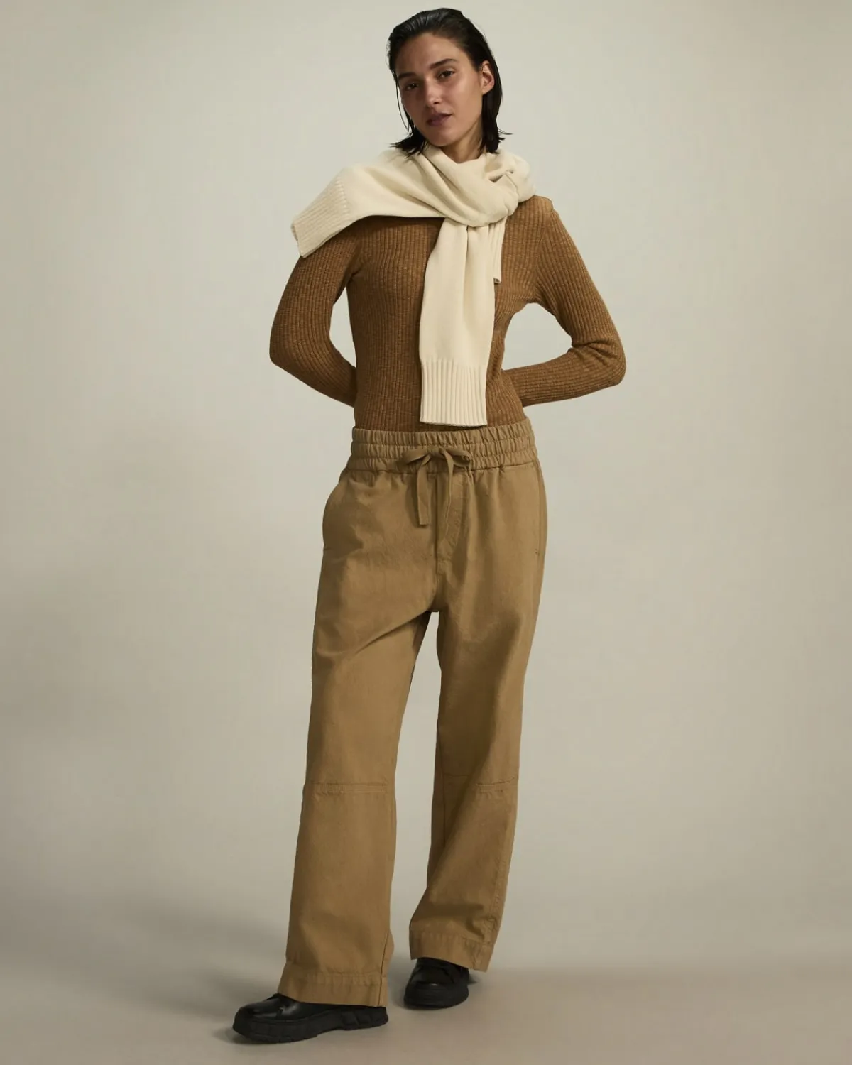 Everlane Pants|Pull-On Pants*The Canvas Organic Cotton Pull-On Pant Cappuccino