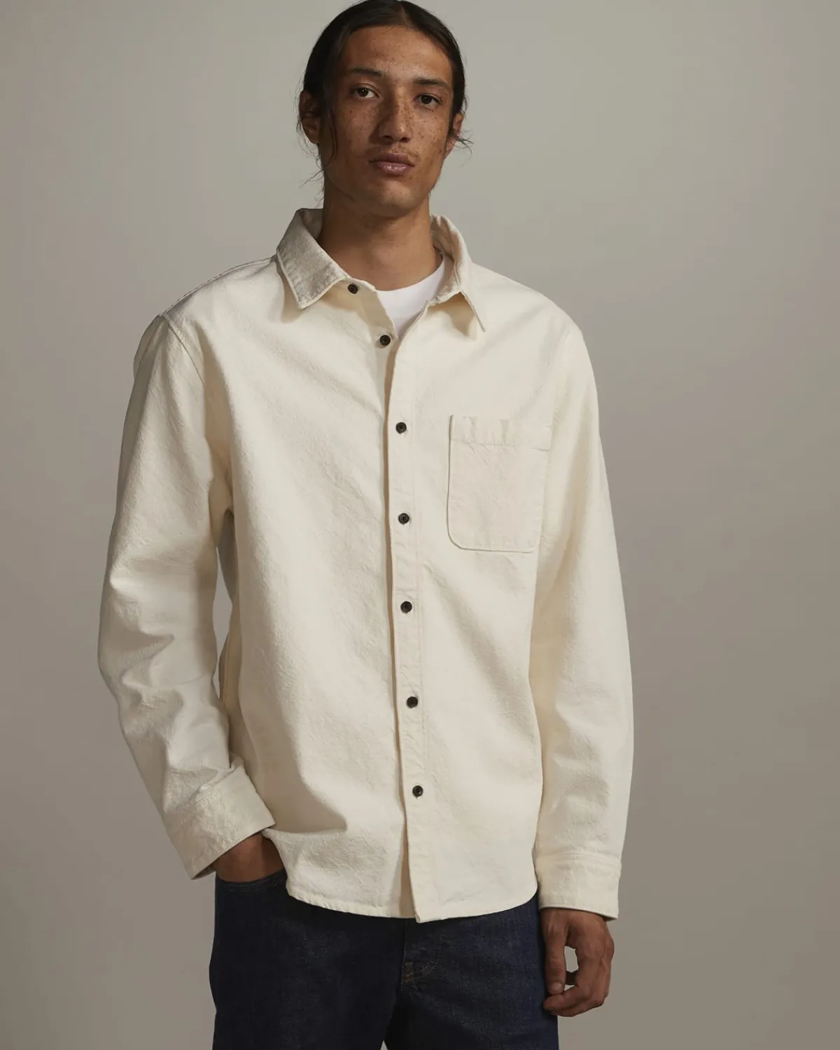 Everlane Jackets & Coats|Shirts*The Canvas Organic Cotton Overshirt Bone