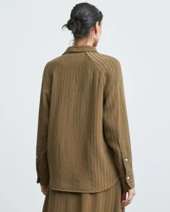 Everlane Tops*The City Stripe Shirt Beech