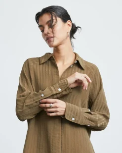Everlane Tops*The City Stripe Shirt Beech