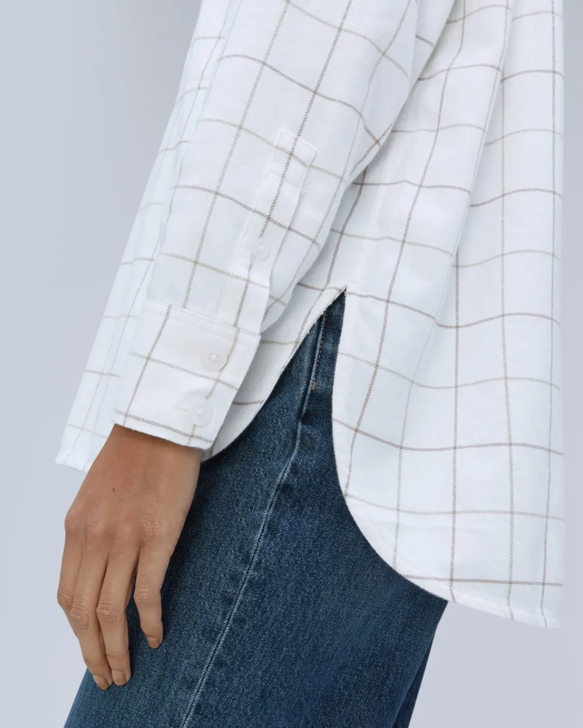 Everlane Tops*The Classic Cotton Flannel Shirt Canvas Tan Plaid