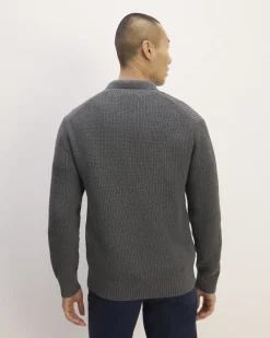 Everlane Sweaters|Turtleneck Sweaters*The Cotton Chunky Rib Polo Heathered Charcoal