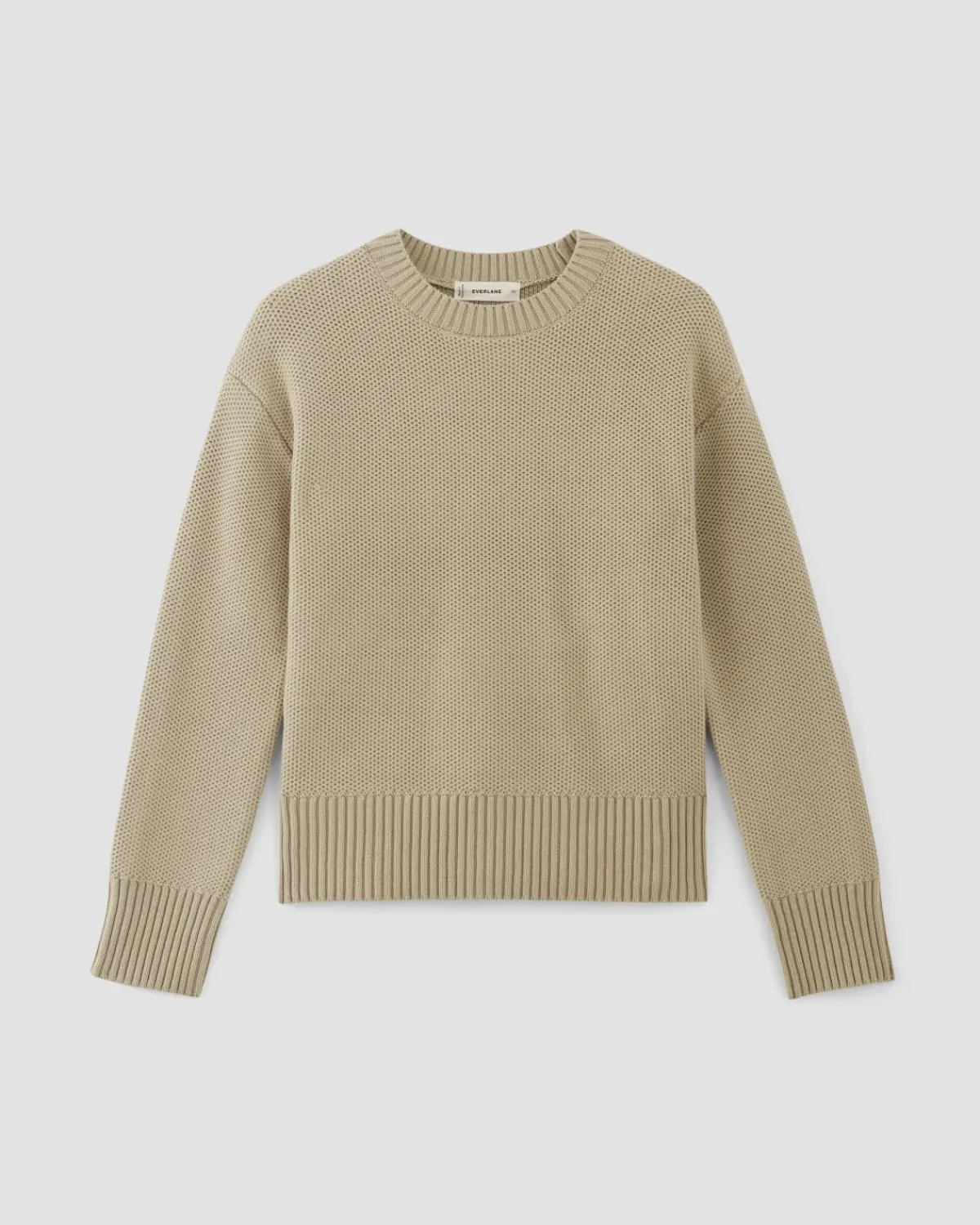 Everlane Sweaters|Crew Sweaters*The Cotton Honeycomb Square Crew Trench Coat Khaki