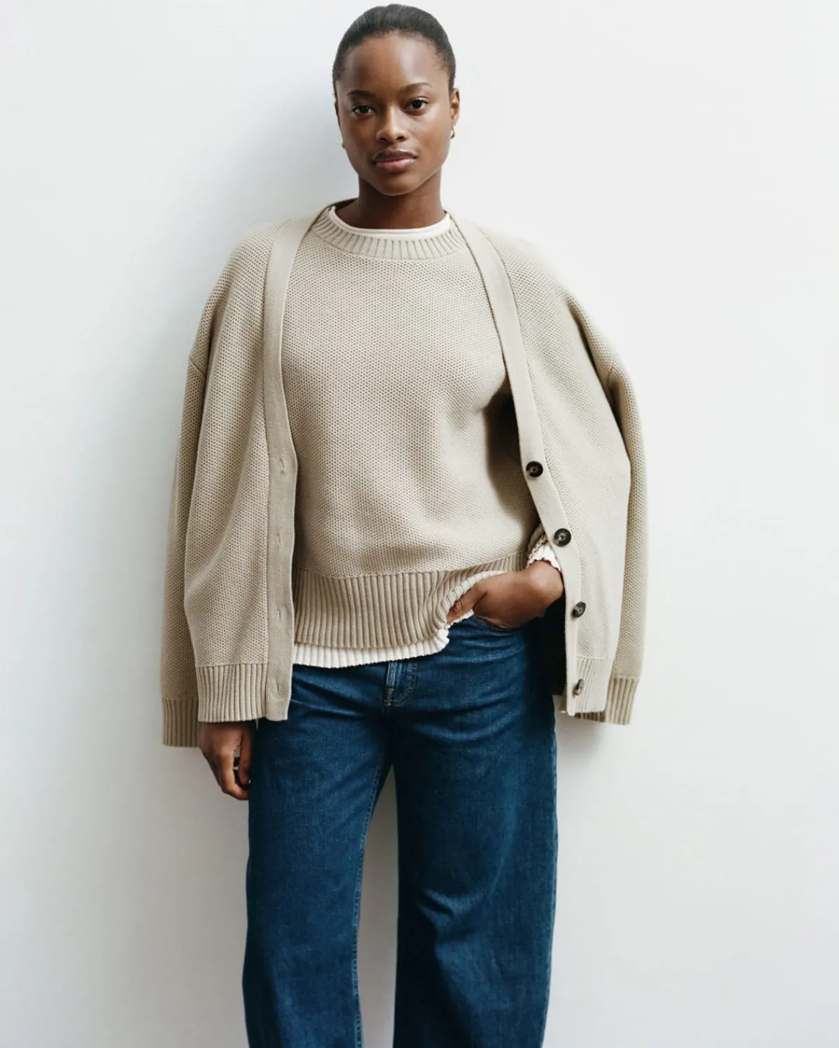 Everlane Sweaters|Crew Sweaters*The Cotton Honeycomb Square Crew Trench Coat Khaki
