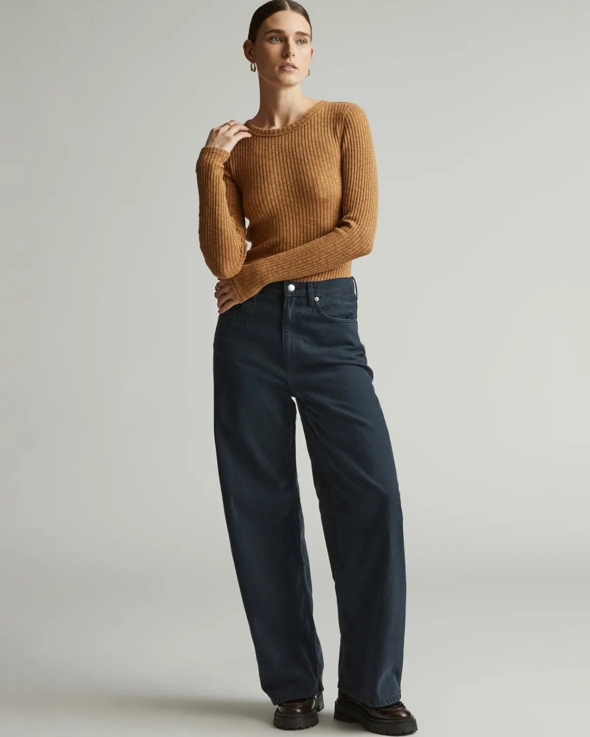 Everlane Tops*The Cozy Rib Long-Sleeve Tee