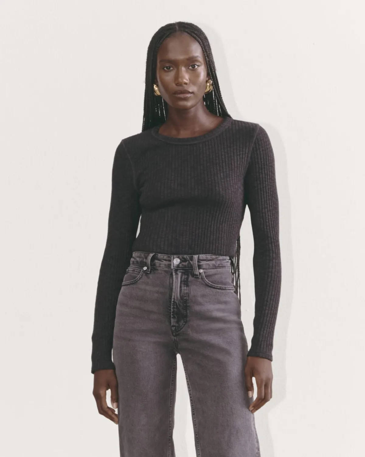 Everlane Tops*The Cozy Rib Long-Sleeve Tee