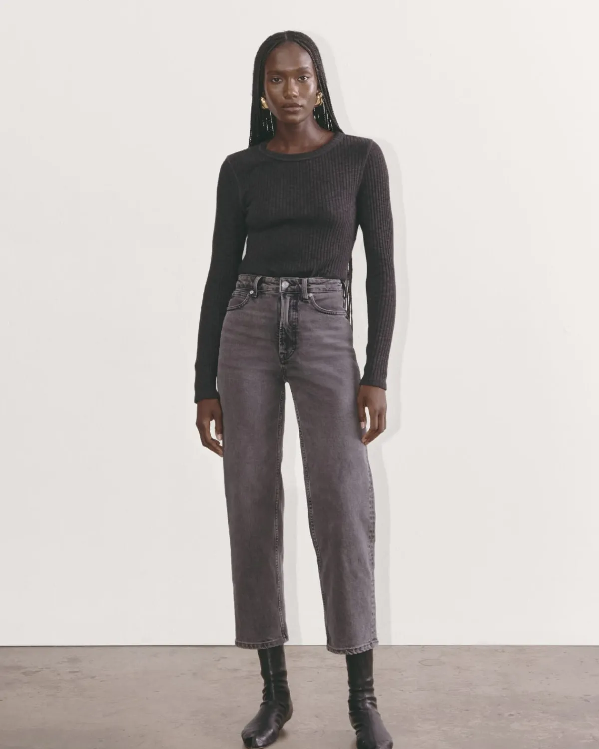 Everlane Tops*The Cozy Rib Long-Sleeve Tee