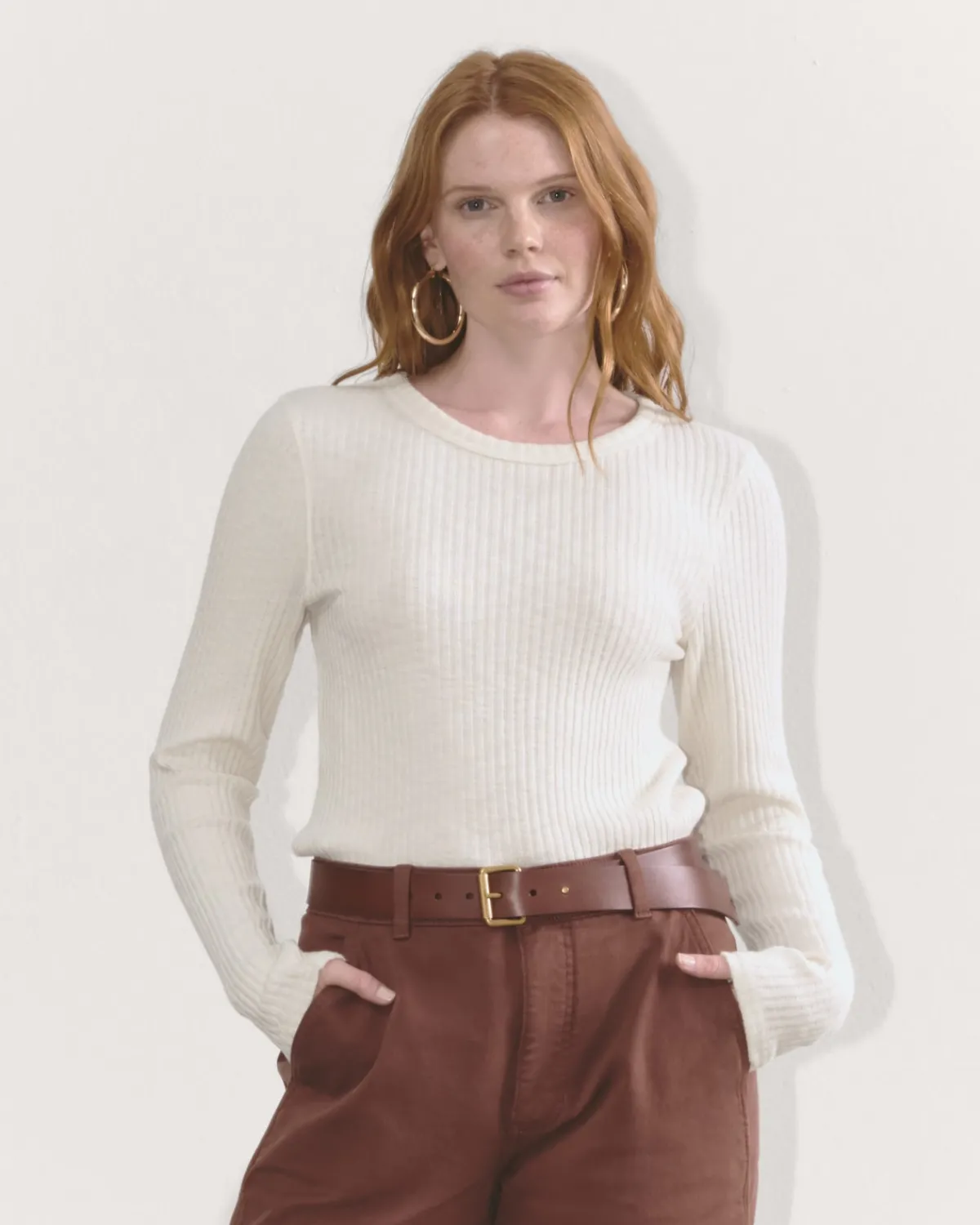 Everlane Tops*The Cozy Rib Long-Sleeve Tee