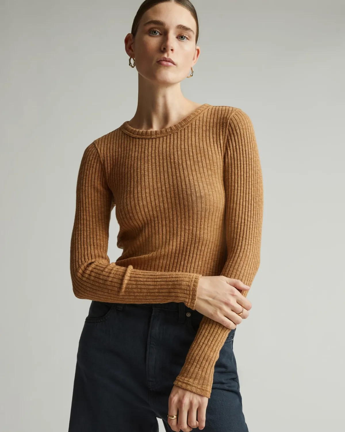 Everlane Tops*The Cozy Rib Long-Sleeve Tee