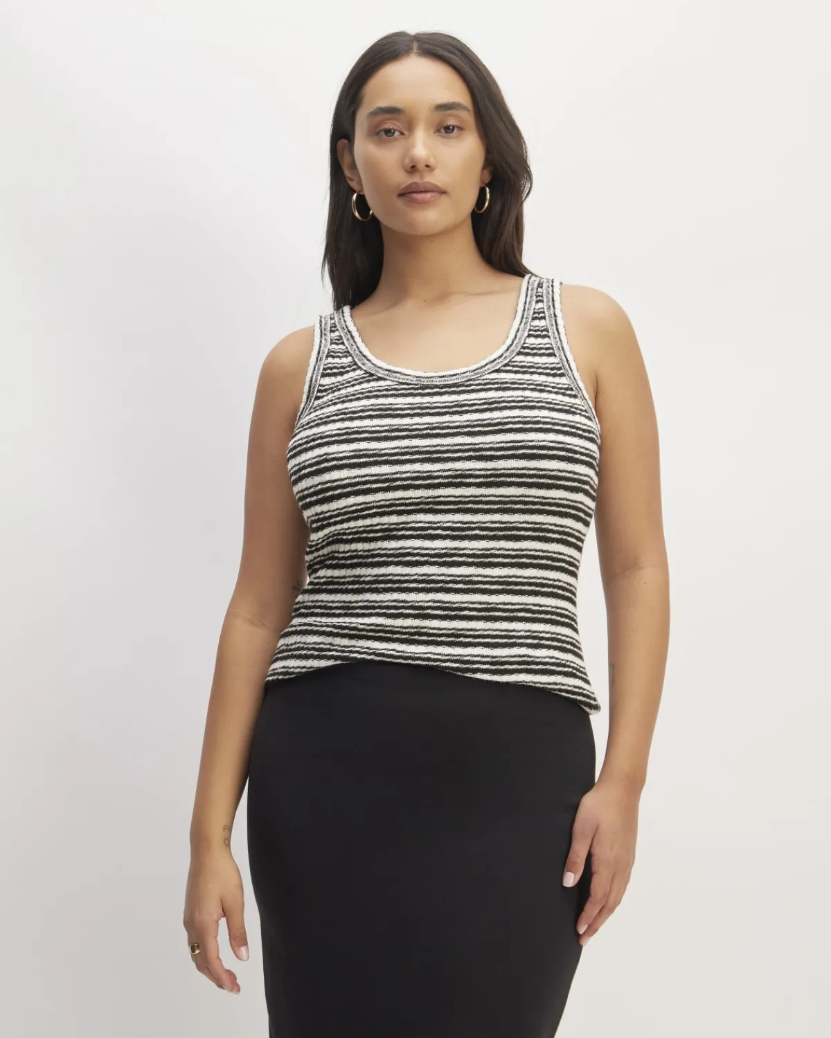 Everlane Tops*The Cozy Rib Tank Bone / Black