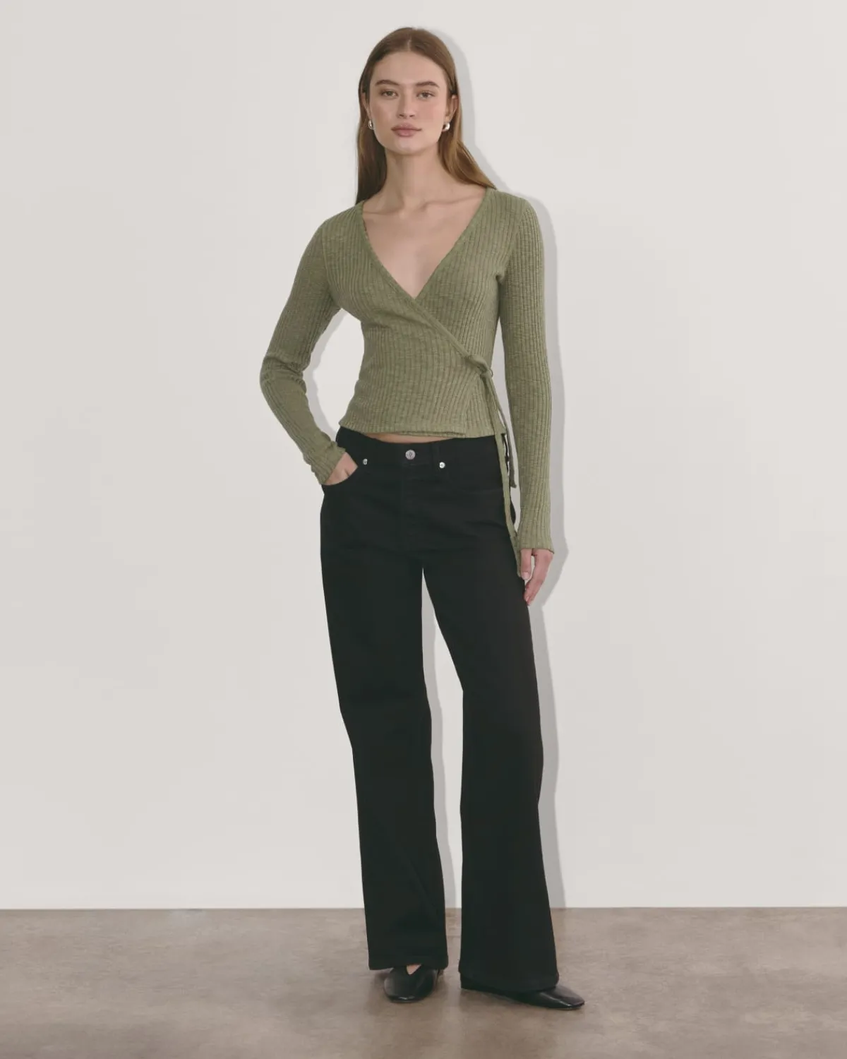 Everlane Tops*The Cozy Rib Wrap Top