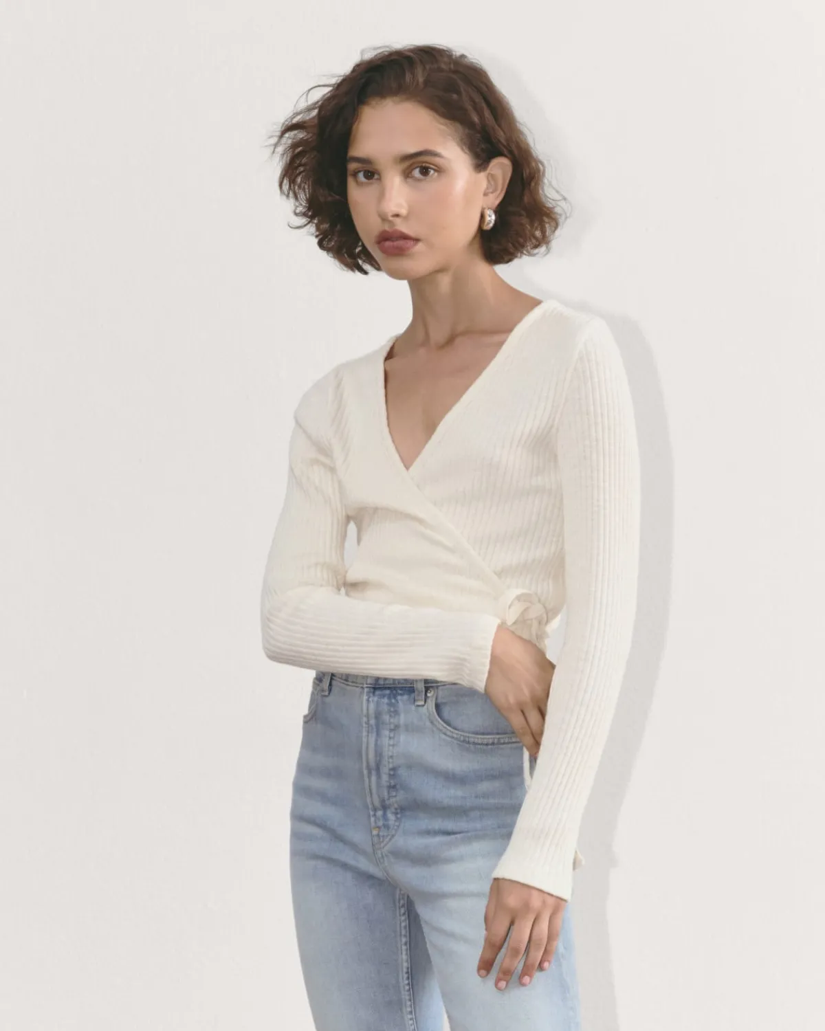 Everlane Tops*The Cozy Rib Wrap Top