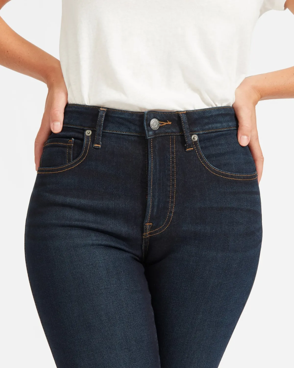 Everlane Jeans*The Curvy Authentic Stretch High-Rise Skinny Jean Dark Blue Wash