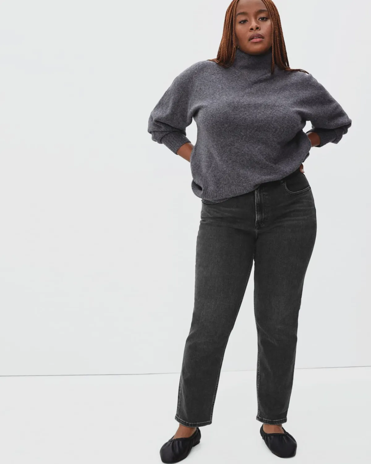 Everlane Jeans|Slim Jeans*The Curvy Cheeky® Straight Jean Washed Black