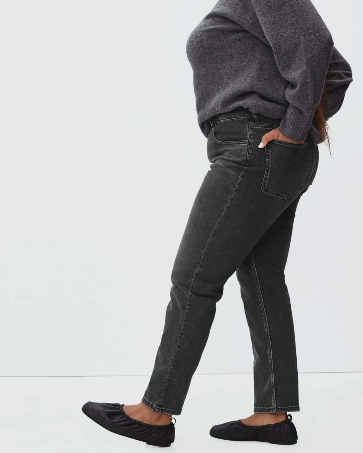 Everlane Jeans|Slim Jeans*The Curvy Cheeky® Straight Jean Washed Black