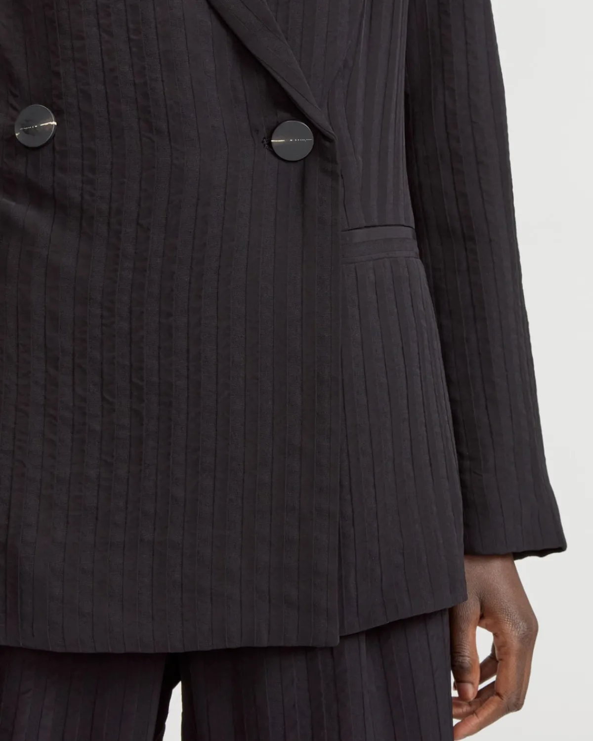 Everlane Jackets & Coats|Blazers*The Drapey City Stripe Blazer Black