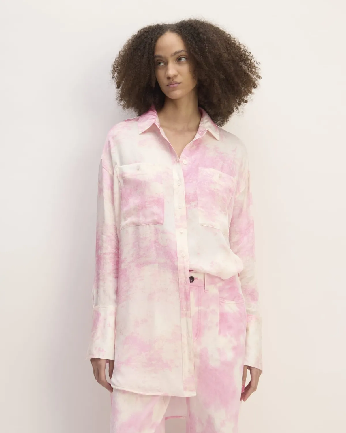 Everlane Tops*The x Marques' Almeida Satin Tie-Dye Shirt