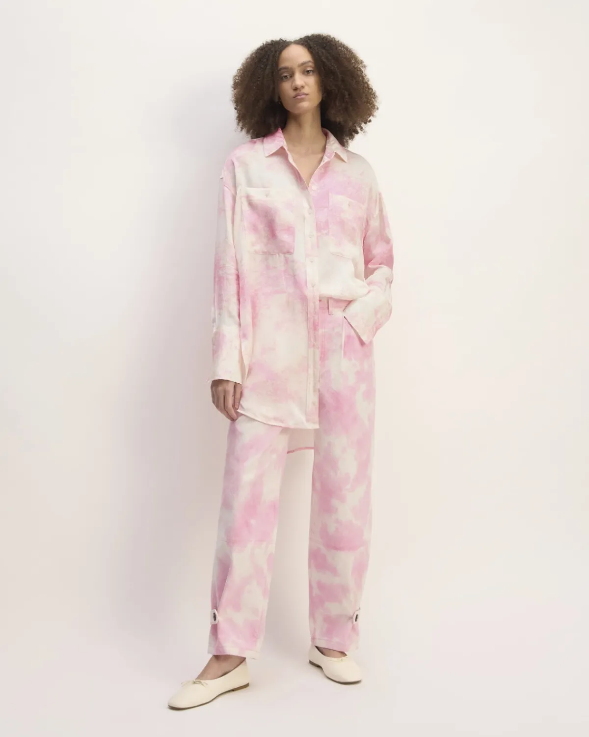 Everlane Tops*The x Marques' Almeida Satin Tie-Dye Shirt
