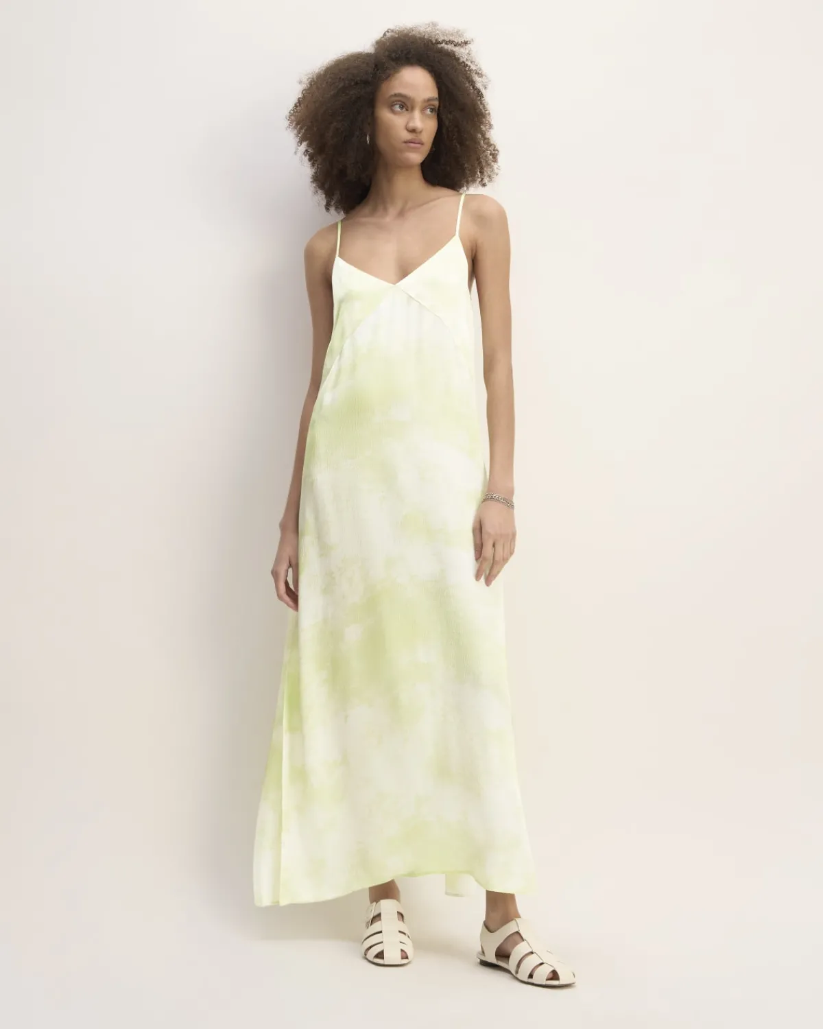 Everlane Dresses*The x Marques' Almeida Satin Tie-Dye Dress Seafoam Tie-Dye