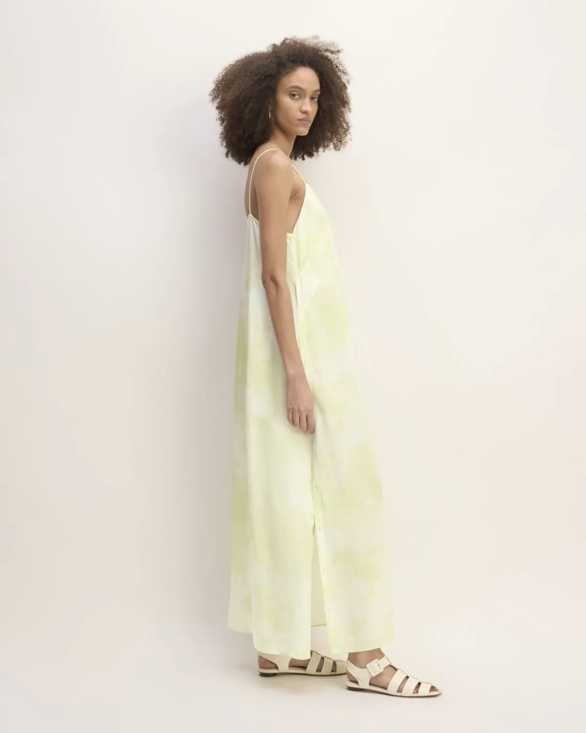 Everlane Dresses*The x Marques' Almeida Satin Tie-Dye Dress Seafoam Tie-Dye