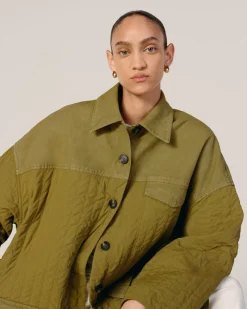 Everlane Jackets & Coats|Jackets*The x Marques' Almeida Canvas Patchwork Jacket Moss Green