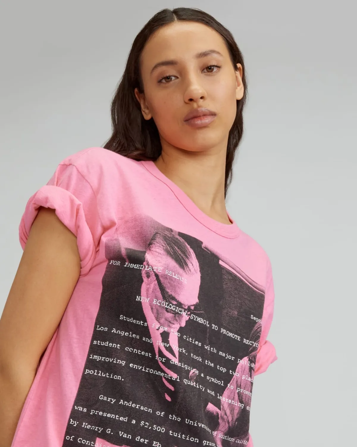 Everlane Tees|Tees*The Everyone Recycled Graphic Tee Carnation Pink