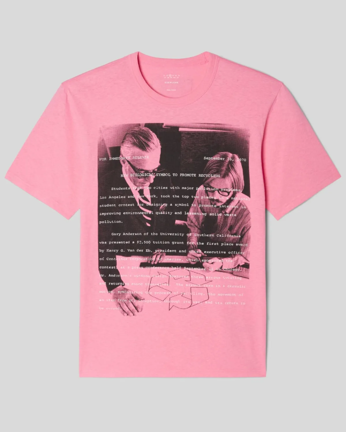 Everlane Tees|Tees*The Everyone Recycled Graphic Tee Carnation Pink