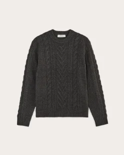 Everlane Sweaters|Turtleneck Sweaters*The Felted Merino Cable-Knit Crew Oat Melange