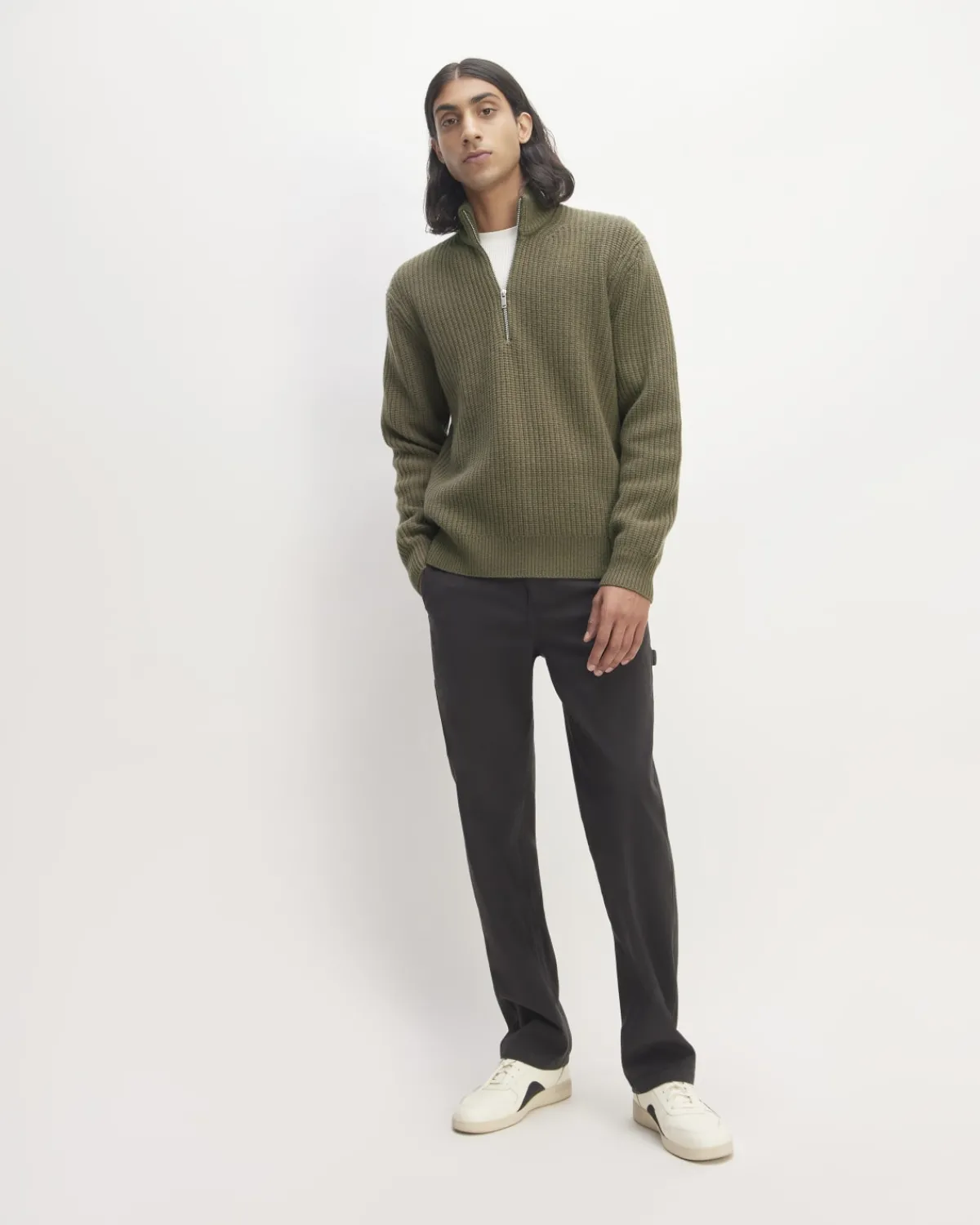 Everlane Sweaters|Turtleneck Sweaters*The Felted Merino Half-Zip Sweater