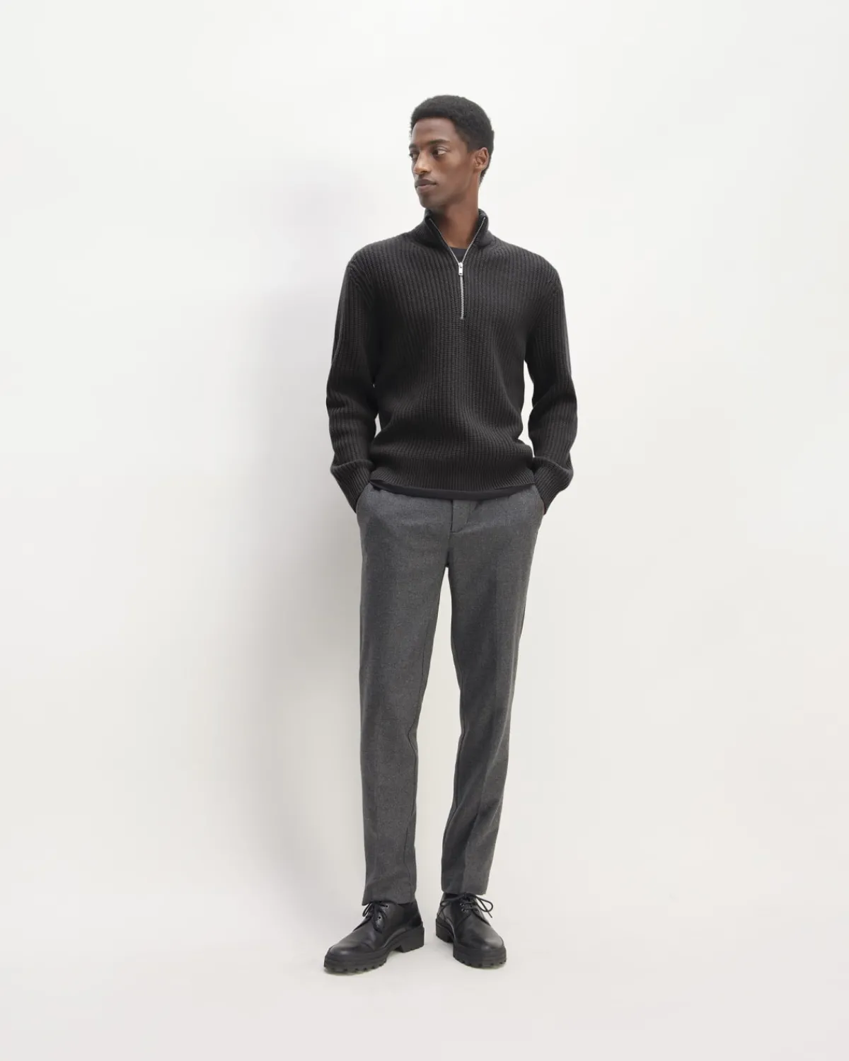Everlane Sweaters|Turtleneck Sweaters*The Felted Merino Half-Zip Sweater