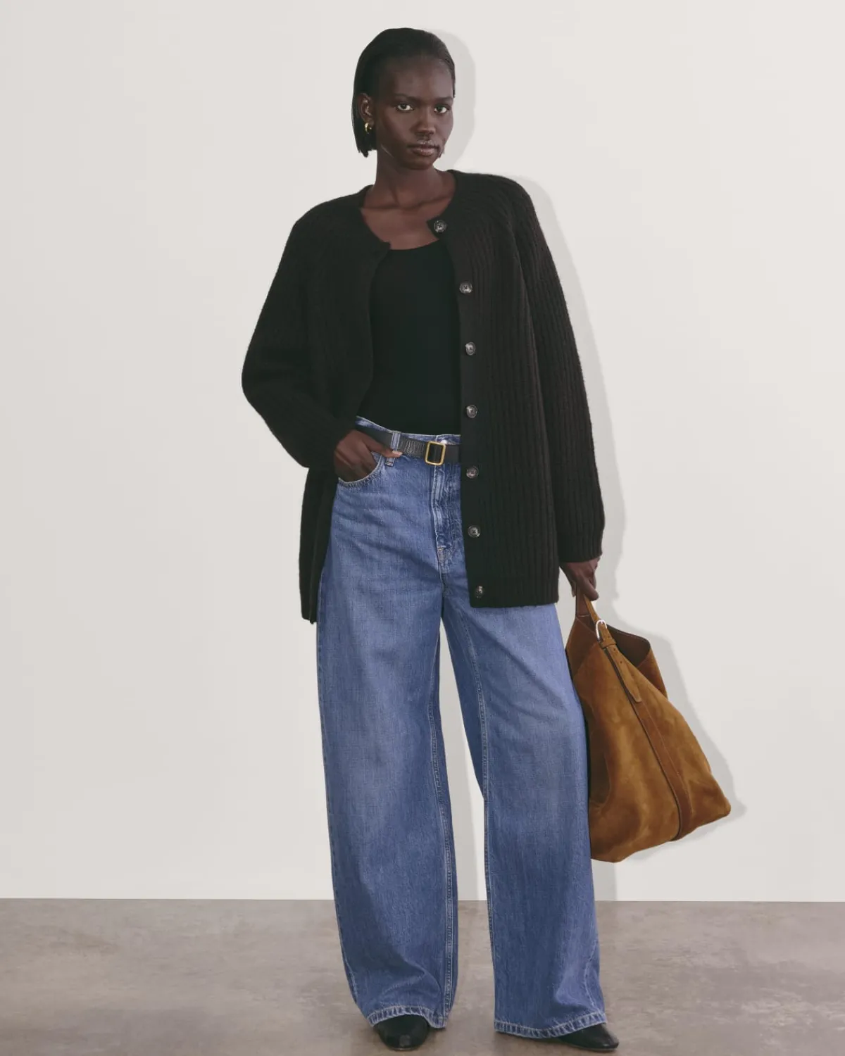 Everlane Sweaters|Crew Sweaters*The Fisherman Cardigan in Cloud Black