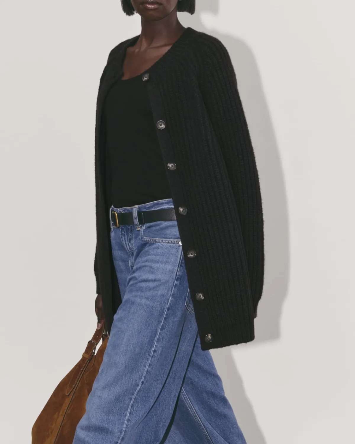 Everlane Sweaters|Crew Sweaters*The Fisherman Cardigan in Cloud Black