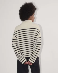 Everlane Sweaters|Turtleneck Sweaters*The Fisherman Turtleneck in Wool Cashmere Bone / Black