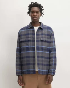 Everlane Shirts|Button Down Shirts*The Flannel Filled Shirt Jacket Heritage Blue / Black / Navy / Heather Charcoal