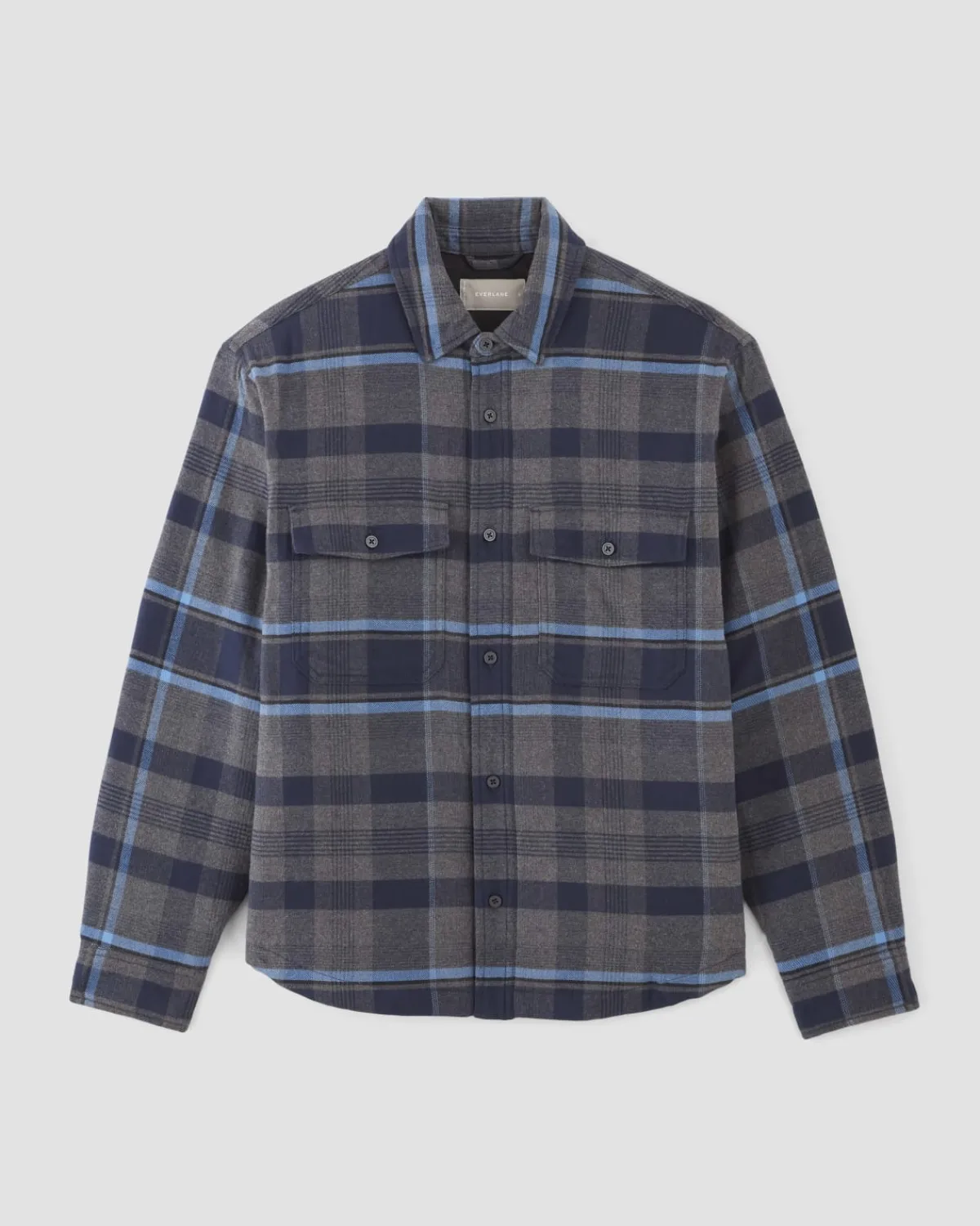 Everlane Shirts|Button Down Shirts*The Flannel Filled Shirt Jacket Heritage Blue / Black / Navy / Heather Charcoal