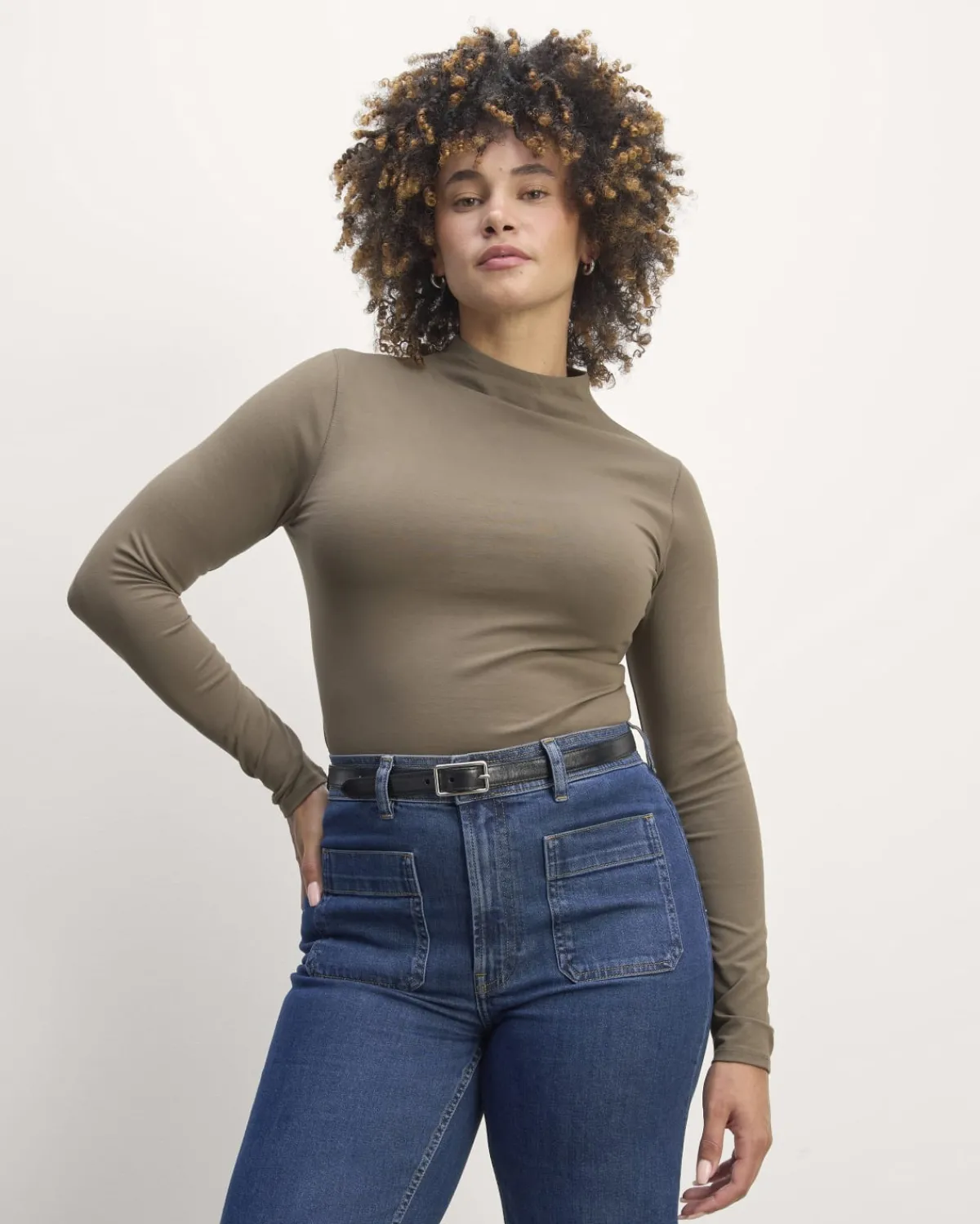Everlane Tees|Long Sleeve Tees*The Form Funnel-Neck Tee