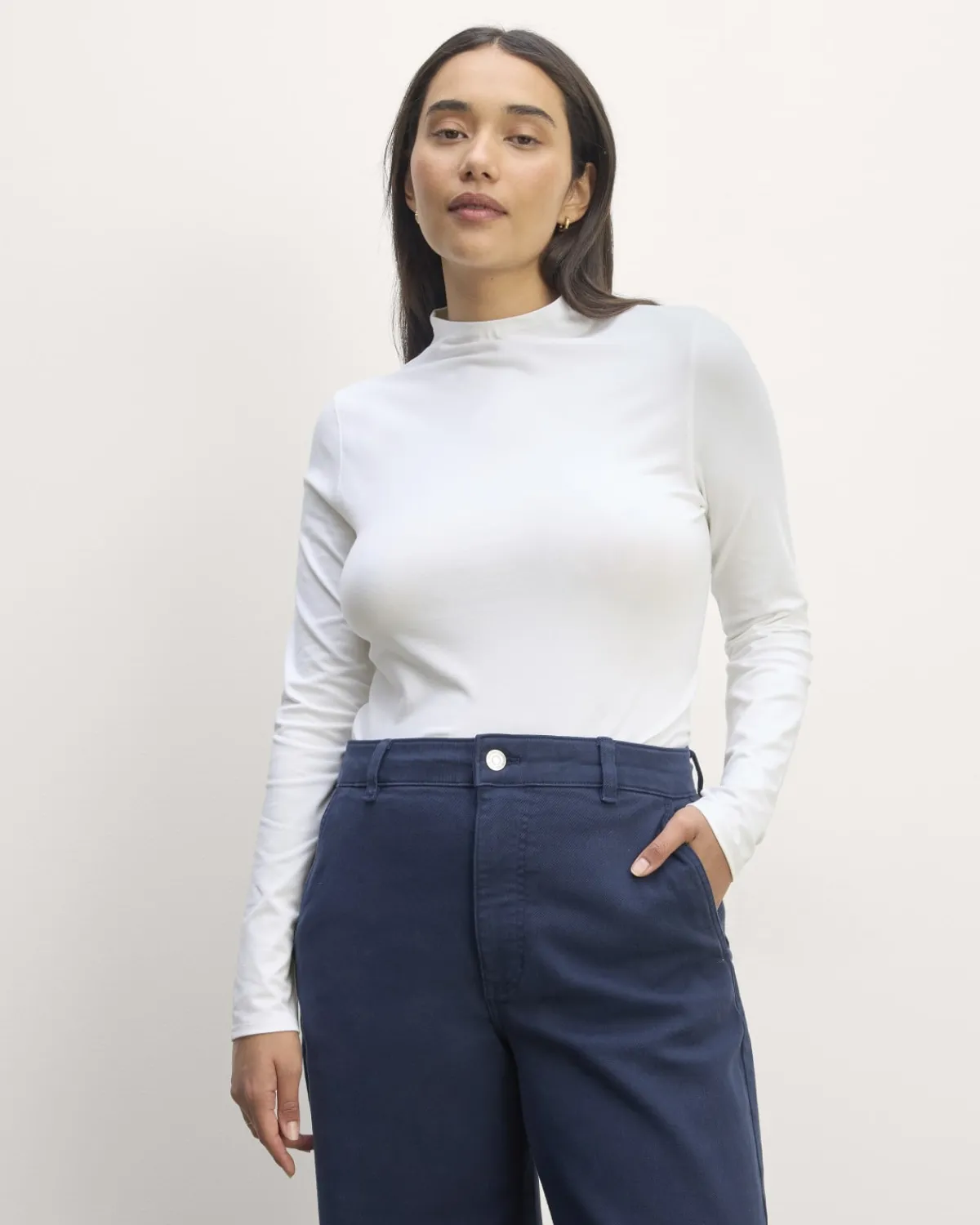 Everlane Tees|Long Sleeve Tees*The Form Funnel-Neck Tee
