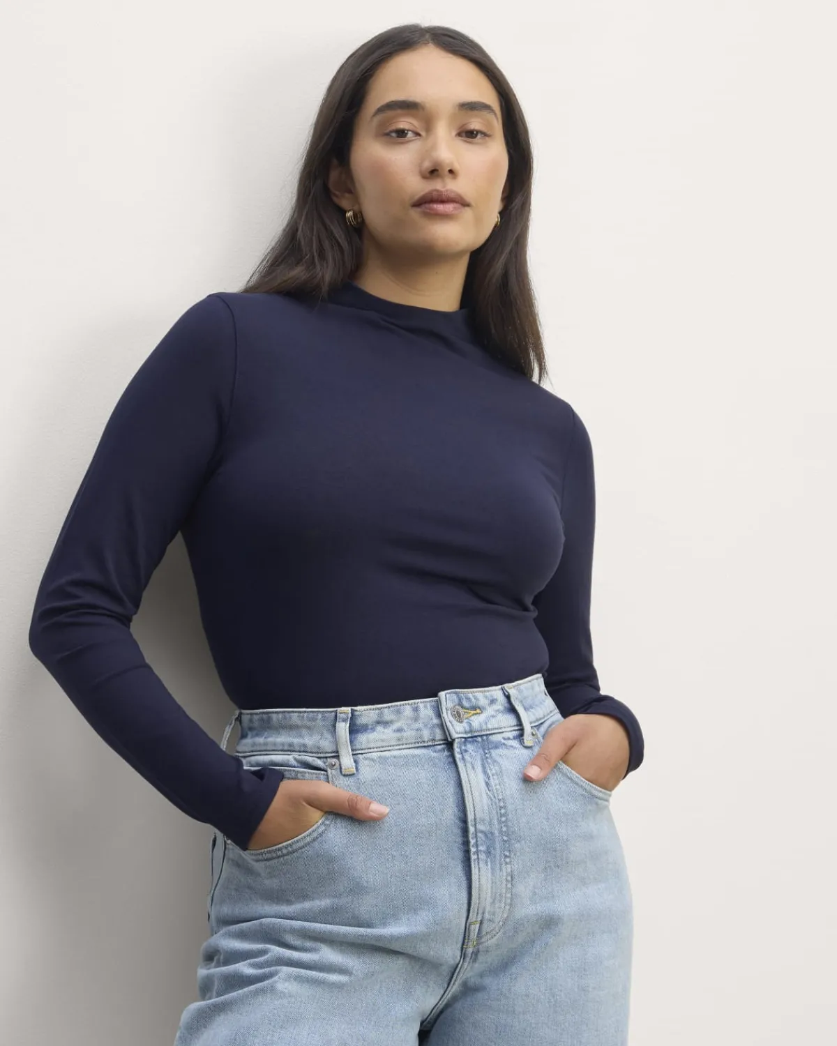 Everlane Tees|Long Sleeve Tees*The Form Funnel-Neck Tee