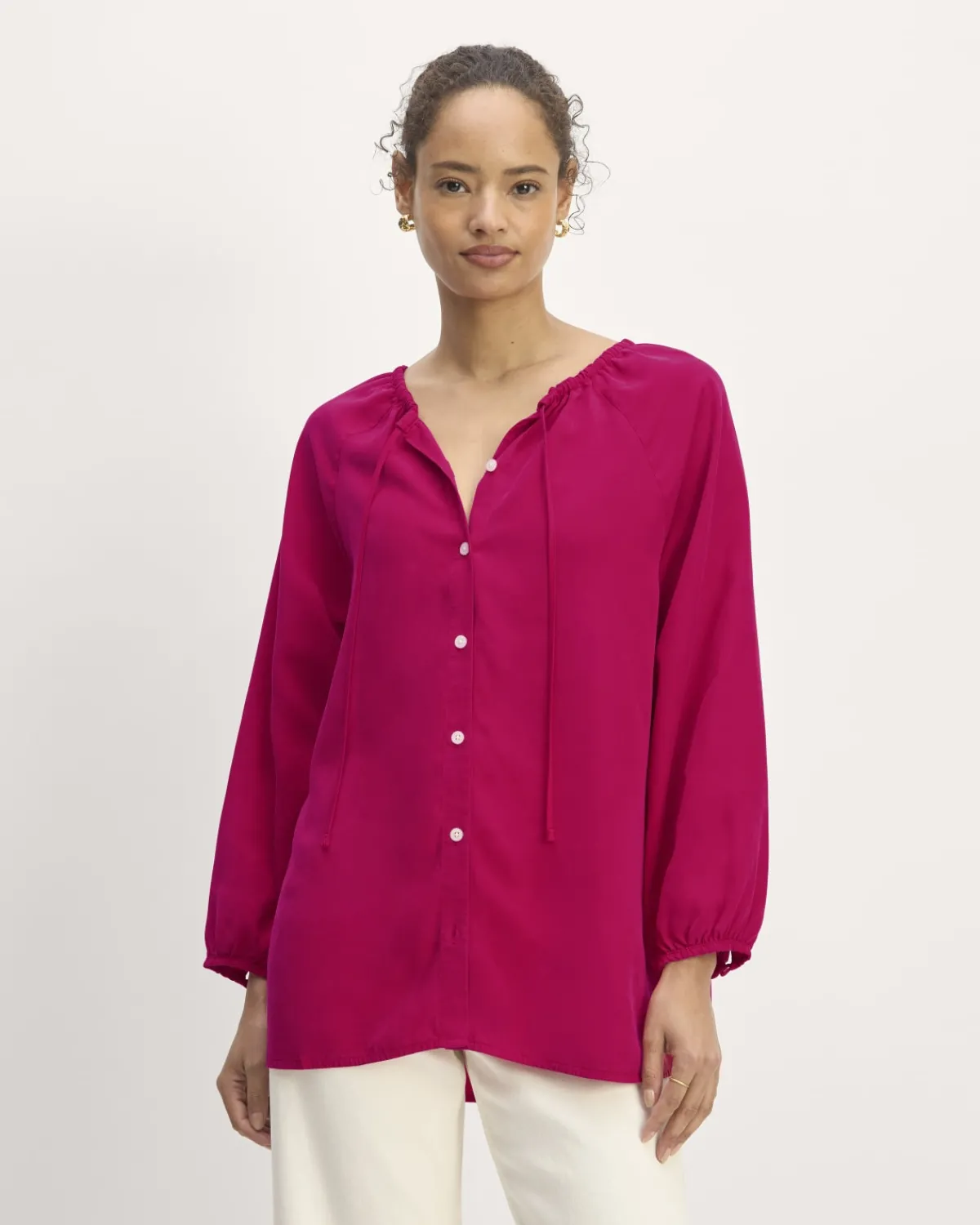 Everlane Tops*The Gathered Shirt in Butterlite