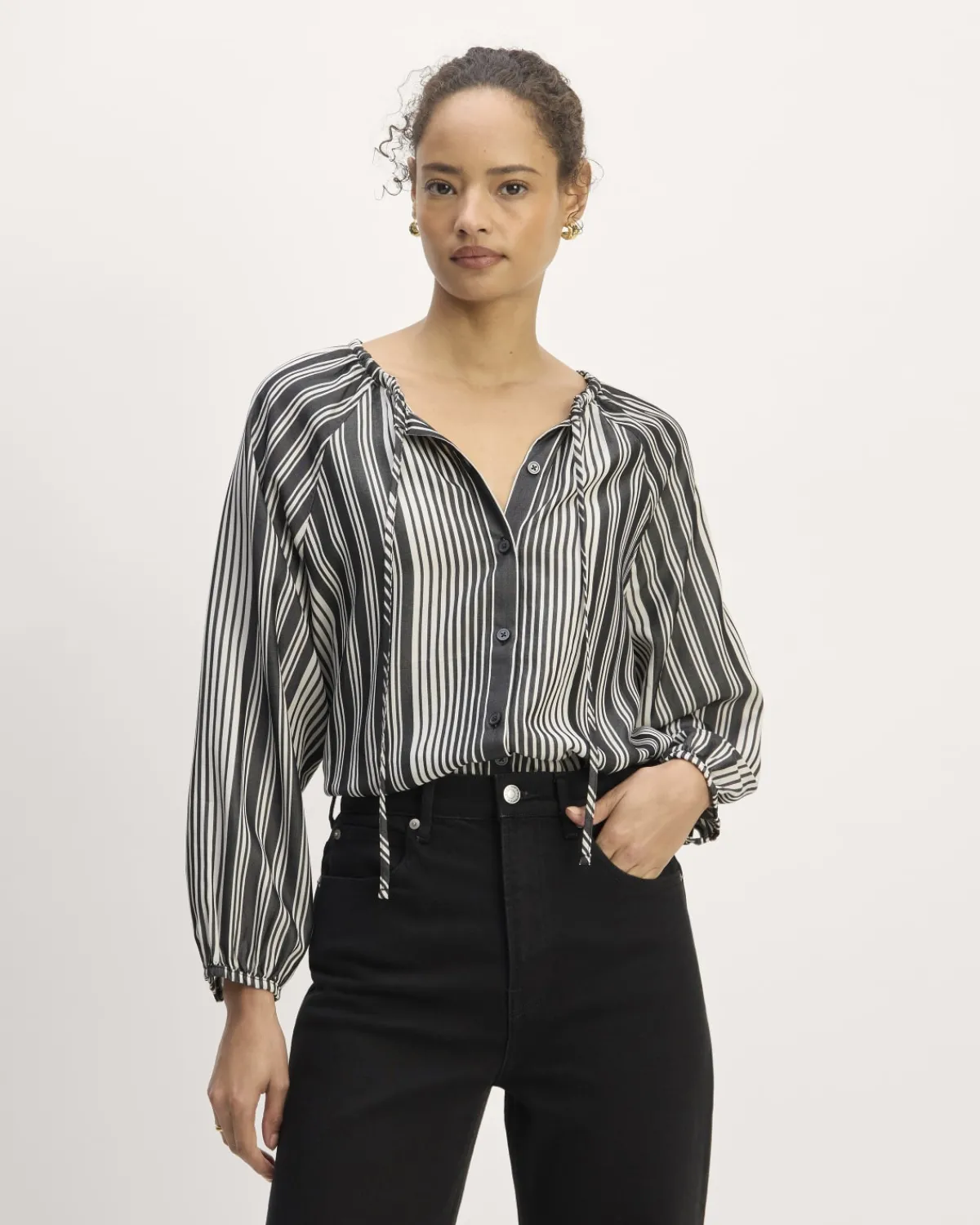 Everlane Tops*The Gathered Shirt in Butterlite