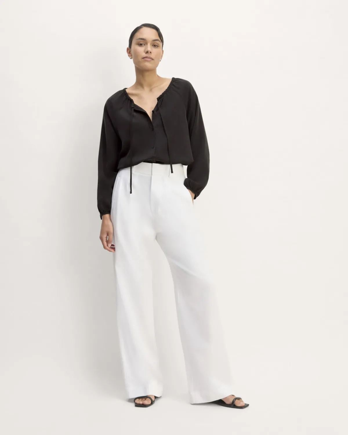 Everlane Tops*The Gathered Shirt in Butterlite