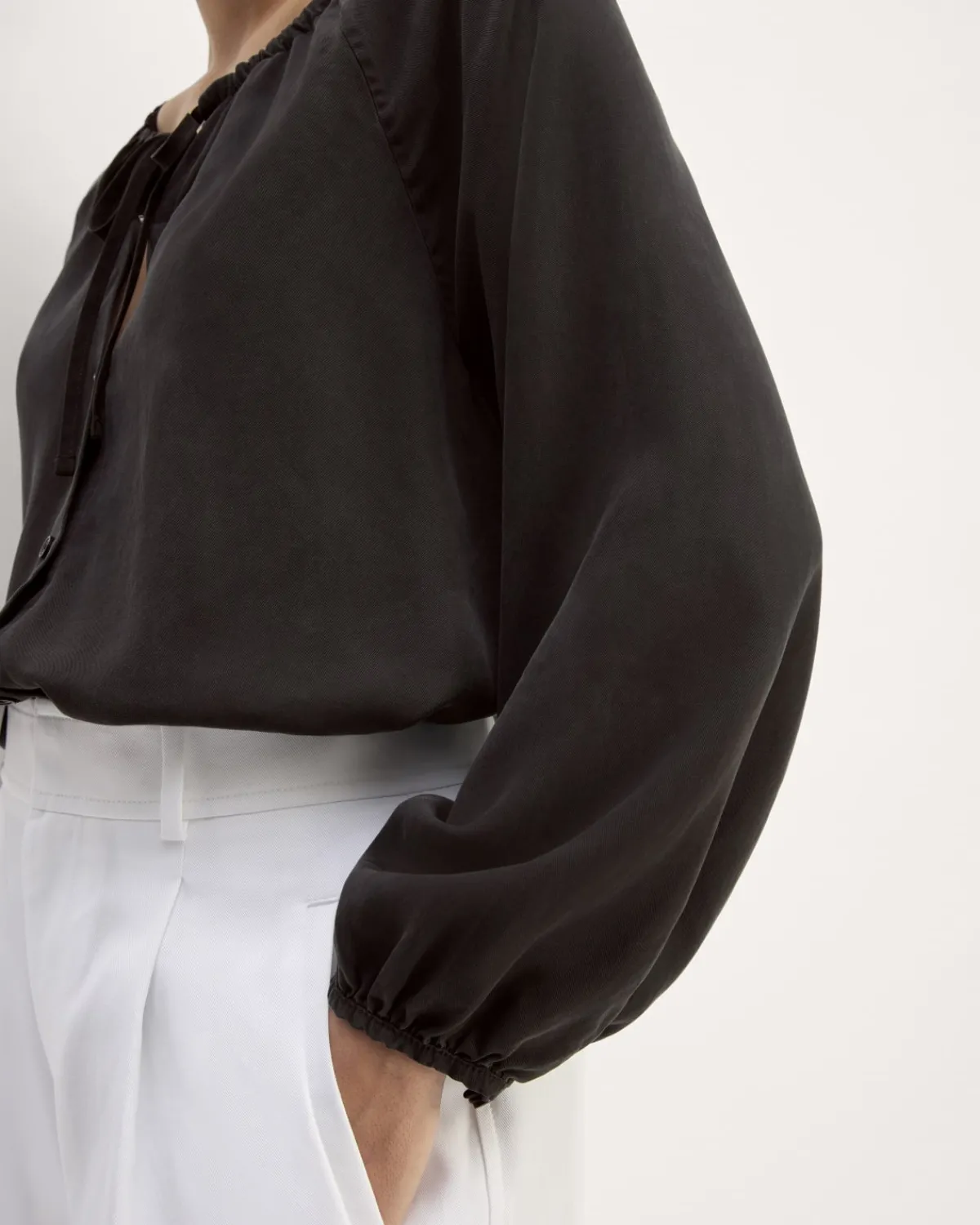 Everlane Tops*The Gathered Shirt in Butterlite