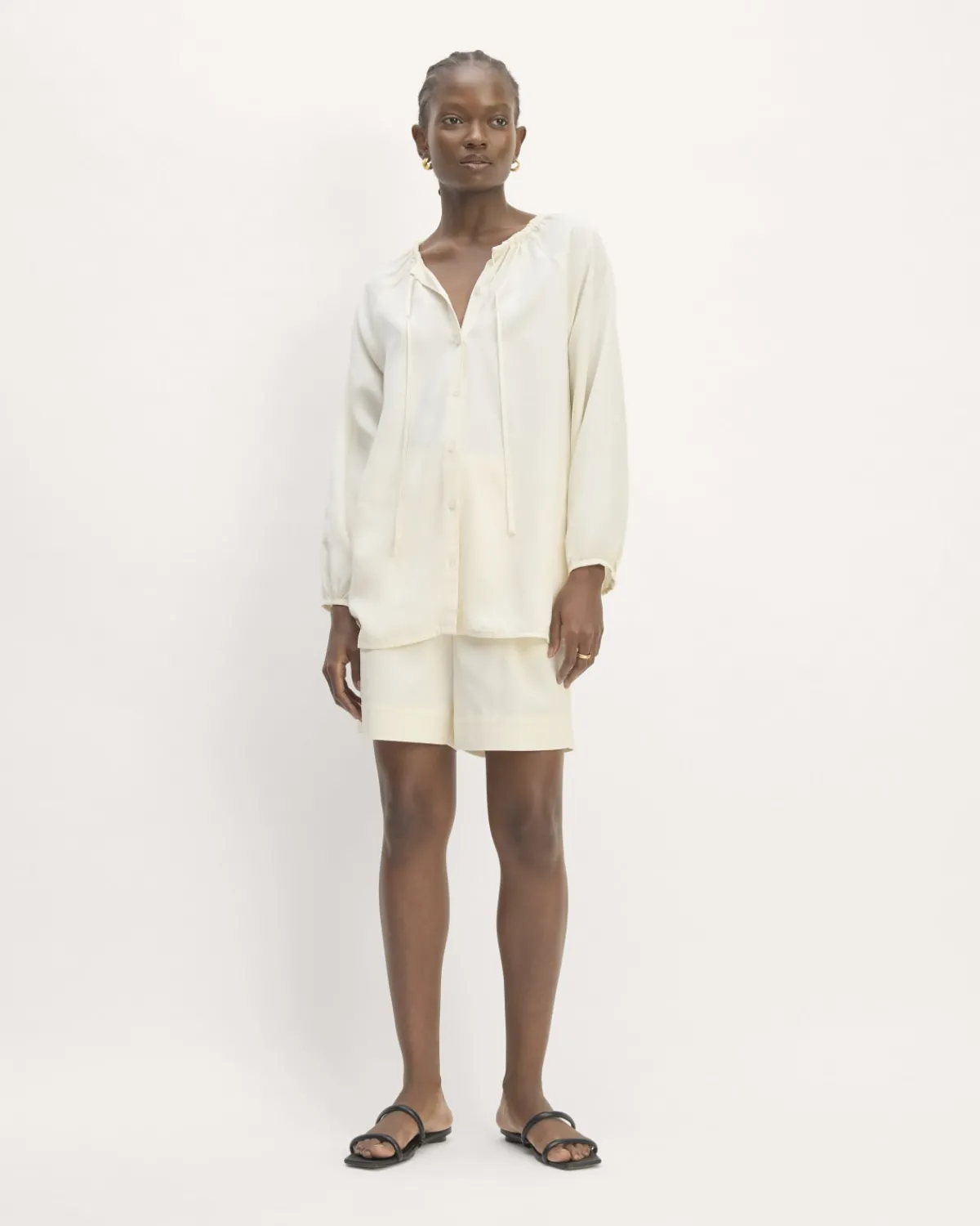 Everlane Tops*The Gathered Shirt in Butterlite